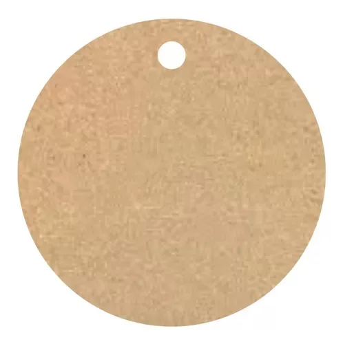 50 Tags Kraft Redonda Com Furo