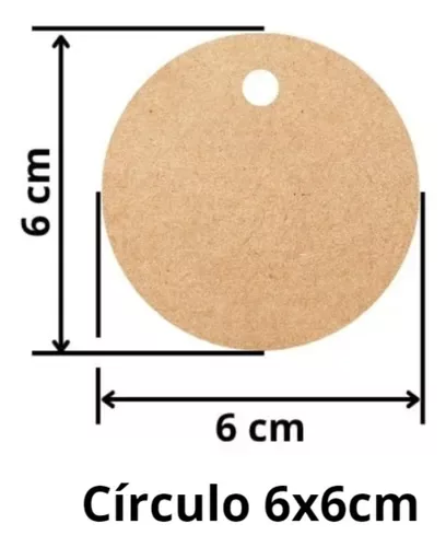 50 Tags Kraft Redonda Com Furo - Imagem 2