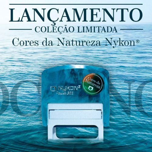Carimbo Automático 302 Azul Oceano - Imagem 3