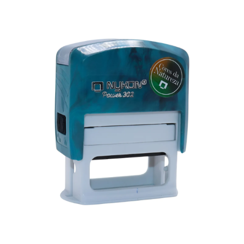 Carimbo Automático 302 Azul Oceano