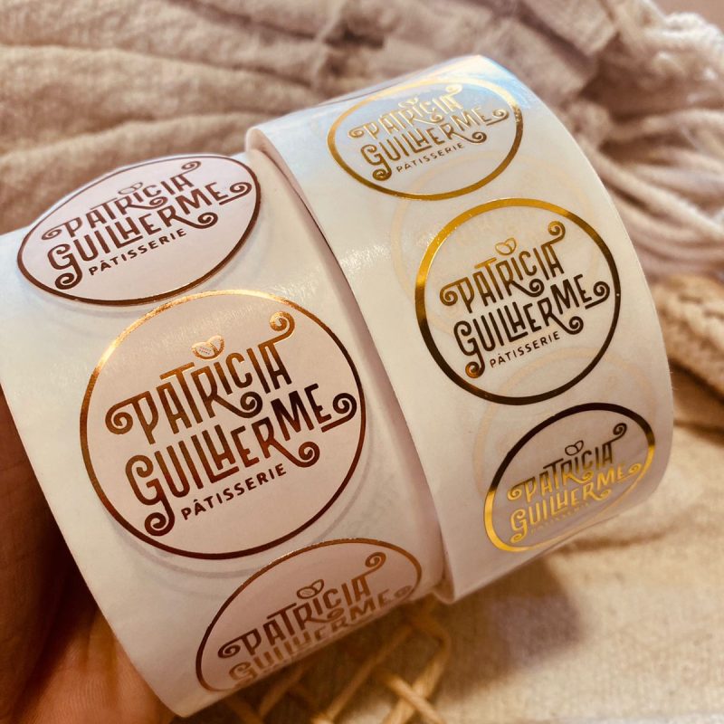 500 Adesivos Hot Stamping Personalizados 3cm