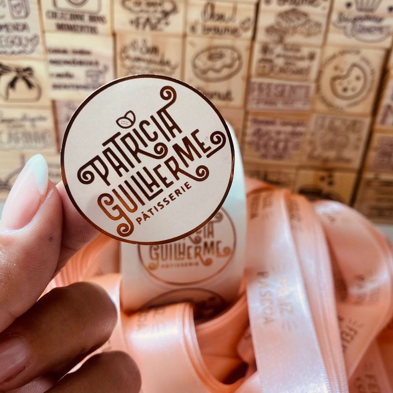 500 Adesivos Hot Stamping Personalizados 4cm