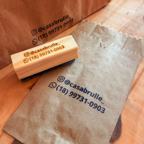 Carimbo Retangular Personalizado 2x6cm