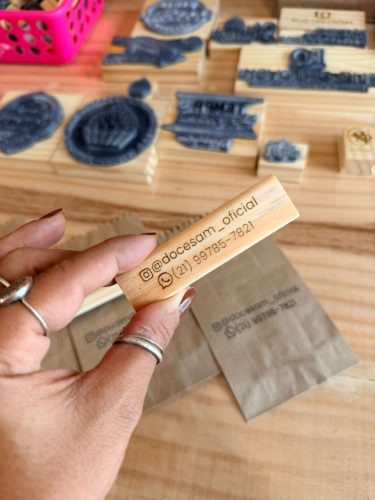 Carimbo Personalizado 1,5x8cm ou 2x8cm - Imagem 2