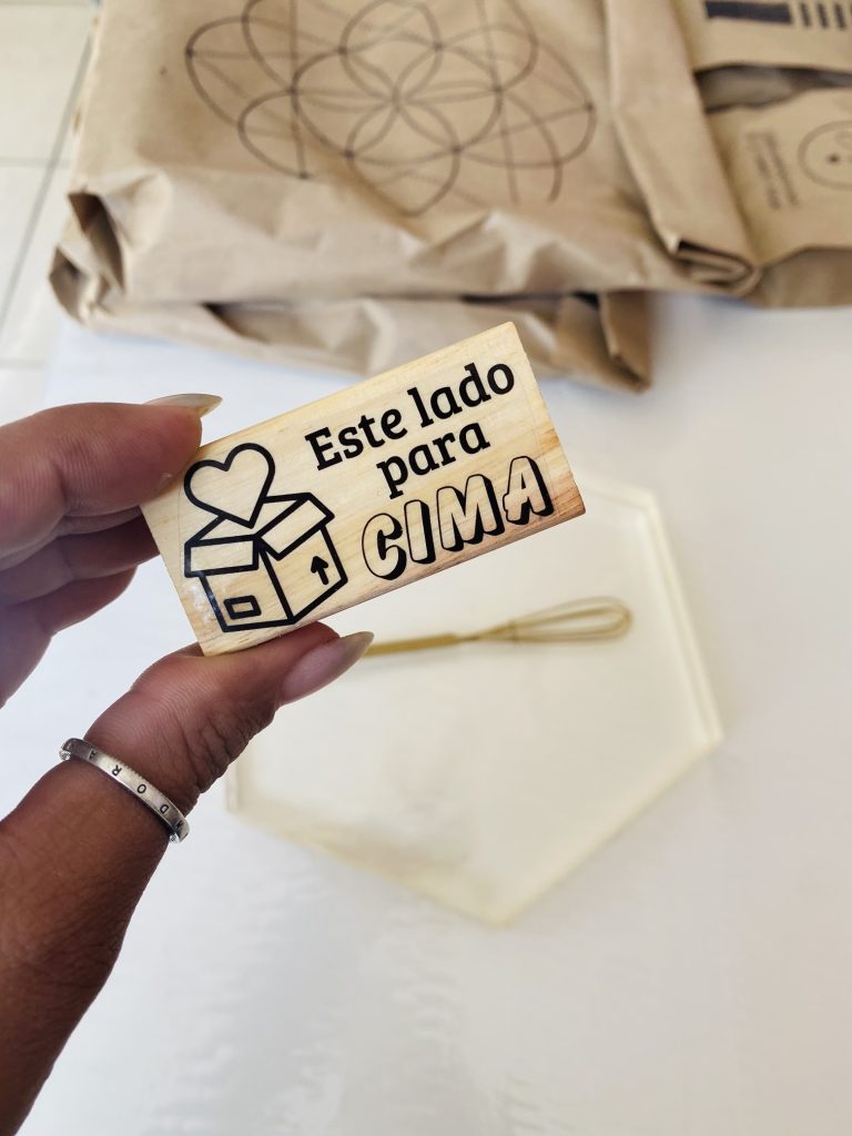 Carimbo Este Lado Para Cima 3x6cm - GACEP Carimbos Personalizados