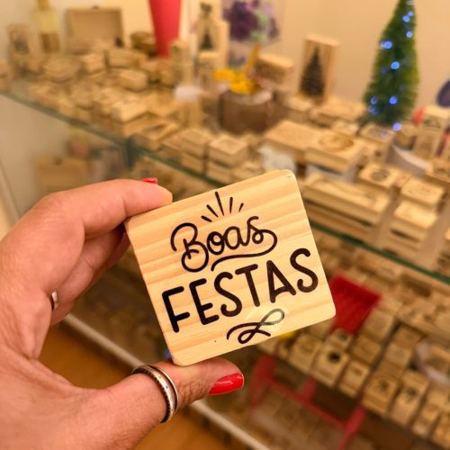 Carimbo Boas Festas 6cm