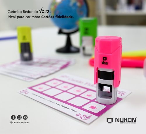 Carimbo Automático Cartão Fidelidade PRETO